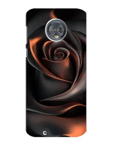 Чехол для Motorola MOTO G6 с картинкой «Шелковая черная роза»