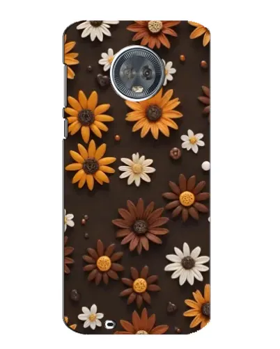 Чехол для Motorola MOTO G6 с картинкой «Узор из маленьких подсолнухов»