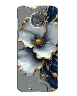 Чехол для Motorola MOTO G6 с картинкой «Белый цветок и золотой флюид» Чехол для Motorola MOTO G6 с картинкой «Белый цветок и золотой флюид»