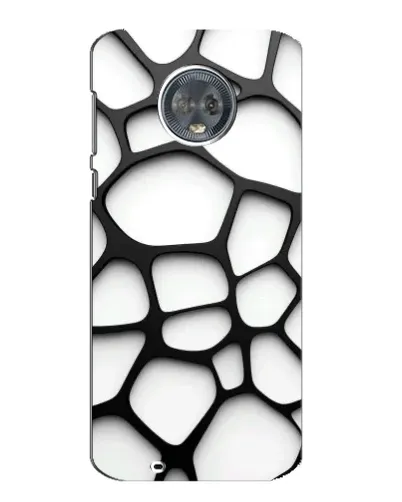 Чехол для Motorola MOTO G6 с картинкой «Белая объемная сетка»