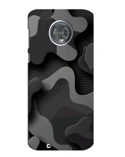 Чехол для Motorola MOTO G6 с картинкой «Темный абстрактный камуфляж»