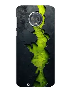 Чехол для Motorola MOTO G6 с картинкой «Салатовый разлом скалы»