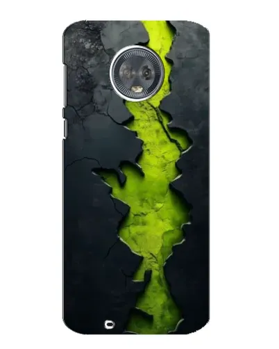 Чехол для Motorola MOTO G6 с картинкой «Салатовый разлом скалы»