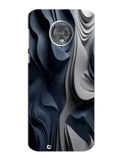 Чехол для Motorola MOTO G6 с картинкой «Объемные синие складки»