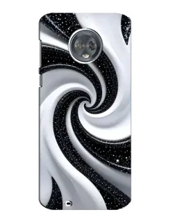 Чехол для Motorola MOTO G6 с картинкой «Черно-белая спираль»