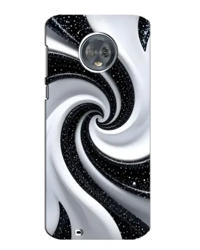 Чехол для Motorola MOTO G6 с картинкой «Черно-белая спираль»
