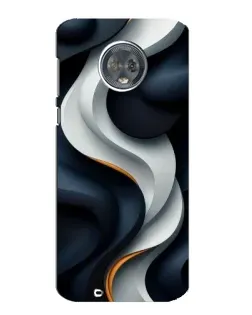 Чехол для Motorola MOTO G6 с картинкой «Объемные черно-белые ленты»