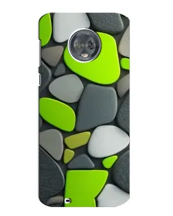 Чехол для Motorola MOTO G6 с картинкой «Яркая неоновая галька»