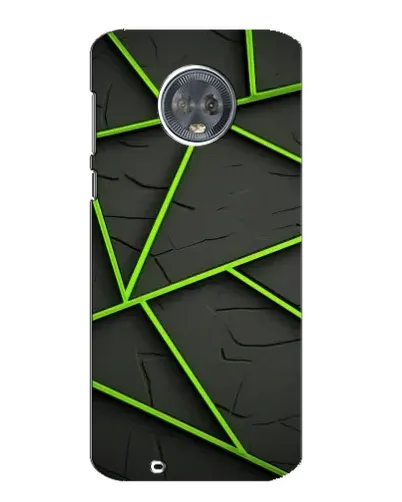 Чехол для Motorola MOTO G6 с картинкой «Зеленые геометрические линии»