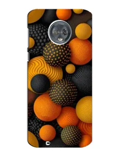 Чехол для Motorola MOTO G6 с картинкой «Объемные оранжевые сферы»