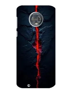 Чехол для Motorola MOTO G6 с картинкой «Kрасная лавовая трещина»