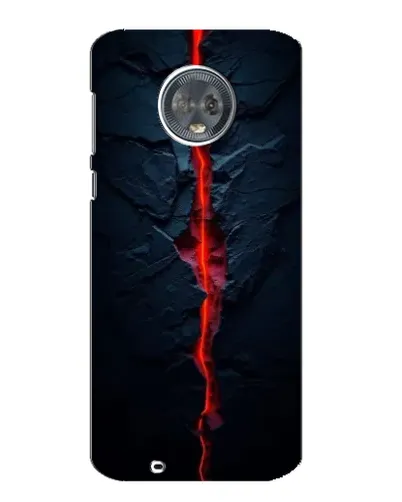 Чехол для Motorola MOTO G6 с картинкой «Kрасная лавовая трещина»