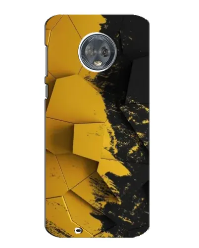 Чехол для Motorola MOTO G6 с картинкой «Золотые осколки геометрии»