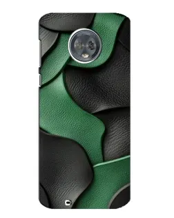 Чехол для Motorola MOTO G6 с картинкой «Зеленые кожаные волны»