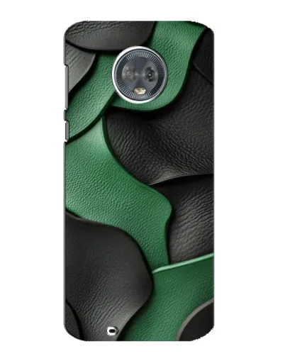 Чехол для Motorola MOTO G6 с картинкой «Зеленые кожаные волны»