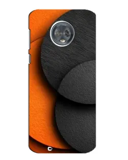 Чехол для Motorola MOTO G6 с картинкой «Геометрия оранжевых кругов»