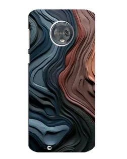 Чехол для Motorola MOTO G6 с картинкой «Цветные волны каньона»