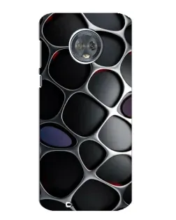 Чехол для Motorola MOTO G6 с картинкой «Объемная темная решетка»