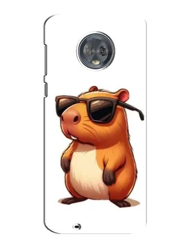 Чехол для Motorola MOTO G6 с картинкой «Капибара в очках»