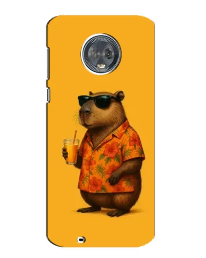 Чехол для Motorola MOTO G6 с картинкой «Капибара на отдыхе»