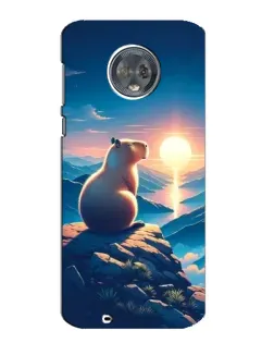 Чехол для Motorola MOTO G6 с картинкой «Закат солнца с капибарой» Чехол для Motorola MOTO G6 с картинкой «Закат солнца с капибарой»