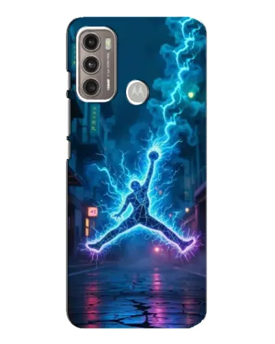 Чехол для Motorola MOTO G60 с картинкой «Jordan Gold Jumpman»