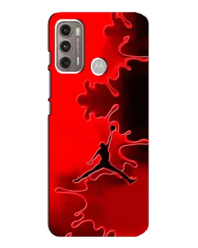Чехол для Motorola MOTO G60 с картинкой «Jordan Red Smoke»