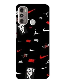 Чехол для Motorola MOTO G60 с картинкой «Nike Mix Pattern»