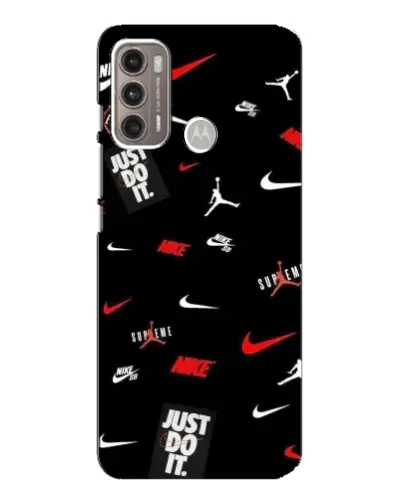Чехол для Motorola MOTO G60 с картинкой «Nike Mix Pattern»