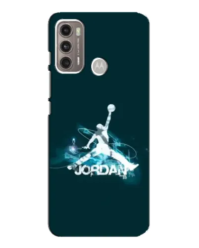 Чехол для Motorola MOTO G60 с картинкой «Jordan Blue Fire»