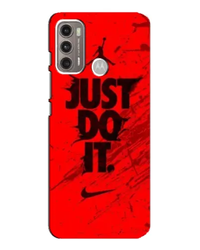 Чехол для Motorola MOTO G60 с картинкой «Nike Just Do It»