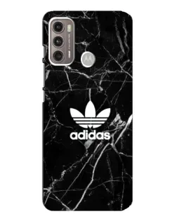 Чехол для Motorola MOTO G60 с картинкой «Белый мрамор Adidas»