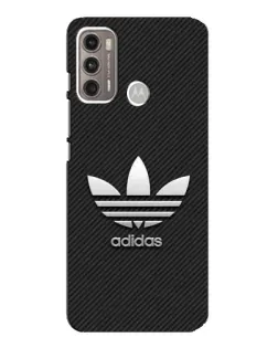 Чехол для Motorola MOTO G60 с картинкой «Adidas Карбоновая текстура»