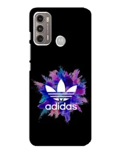 Чехол для Motorola MOTO G60 с картинкой «Взрыв красок Adidas»