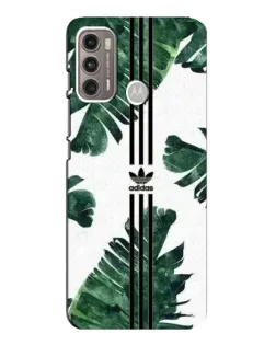 Чехол для Motorola MOTO G60 с картинкой «Пальмовые листья адидас»