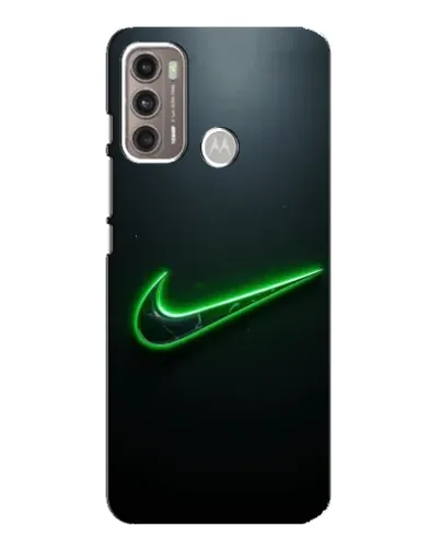 Чехол для Motorola MOTO G60 с картинкой «Неоновый контур Nike»