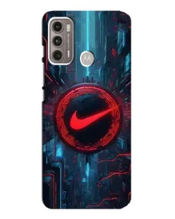 Чехол для Motorola MOTO G60 с картинкой «Техногенный стиль Nike»
