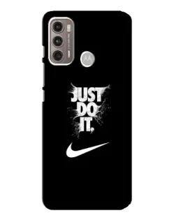 Чехол для Motorola MOTO G60 с картинкой «Текстовый принт Nike»