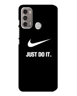 Чехол для Motorola MOTO G60 с картинкой «Классический принт Nike»