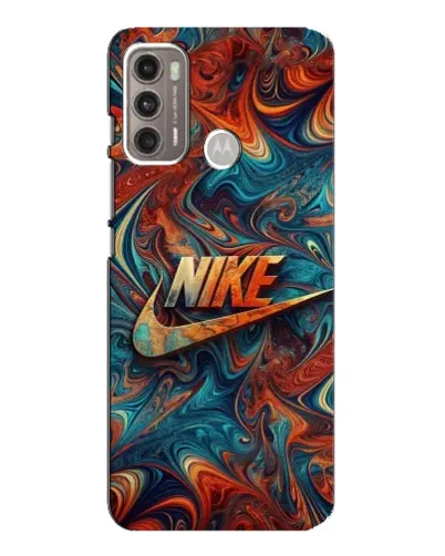 Чехол для Motorola MOTO G60 с картинкой «Nike в абстракции»