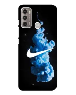 Чехол для Motorola MOTO G60 с картинкой «Nike и синий дым»