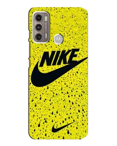 Чехол для Motorola MOTO G60 с картинкой «Желтый текстурный Nike»
