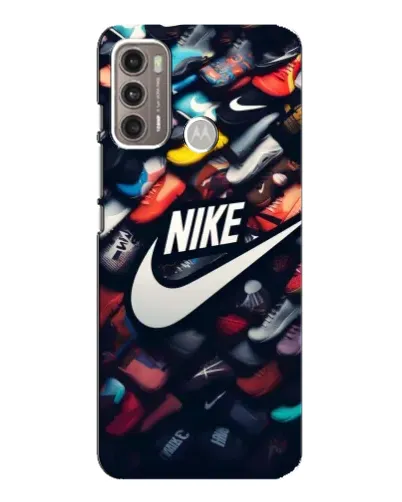 Чехол для Motorola MOTO G60 с картинкой «Коллекция кроссовок Nike»