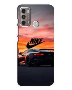 Чехол для Motorola MOTO G60 с картинкой «Nike и суперкар»