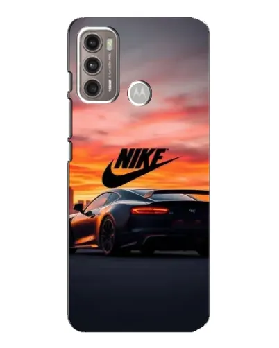 Чехол для Motorola MOTO G60 с картинкой «Nike и суперкар»