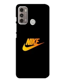 Чехол для Motorola MOTO G60 с картинкой «Золотой логотип Nike»