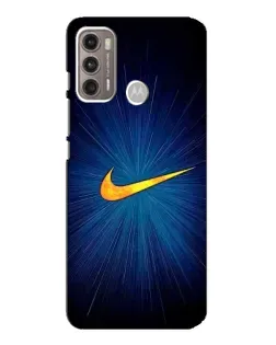 Чехол для Motorola MOTO G60 с картинкой «Синий пульс Nike»