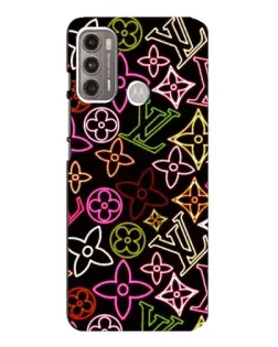 Чехол для Motorola MOTO G60 с картинкой «Неоновый микс Nike»