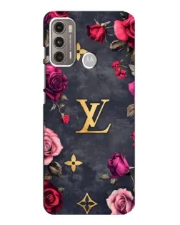 Чехол для Motorola MOTO G60 с картинкой «Цветочный Louis Vuitton»