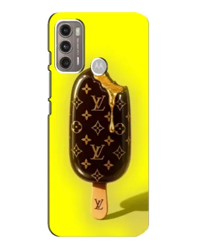 Чехол для Motorola MOTO G60 с картинкой «Мороженое от LV»